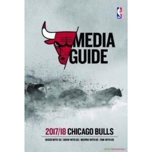 Chicago Bulls Media Guide 2017/18 NBA Official Team Cover On 12x8in Metal Sign